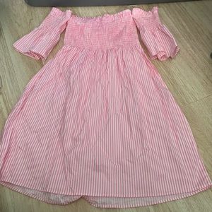 Pink and White Dress